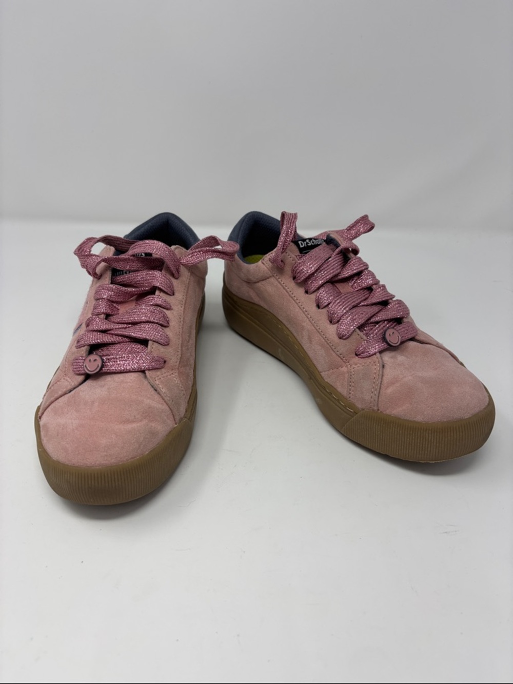 Dr. Scholl's Rose Suede Platform Sneakers with Gum Sole smiley world 7 7M
